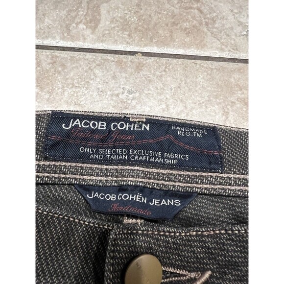 Jacob Cohen Jeans Mens 32x27 Brown Stretch Made in Italy Handmade J688 COMF - Picture 4 of 12